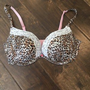 Victoria's Secret leopard/lace push up bra, 36C